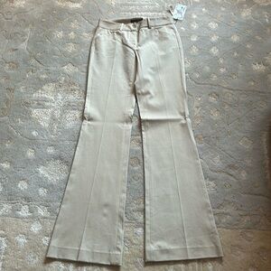 Theory Khaki/Beige Flare Trousers - Size 00 - NWT